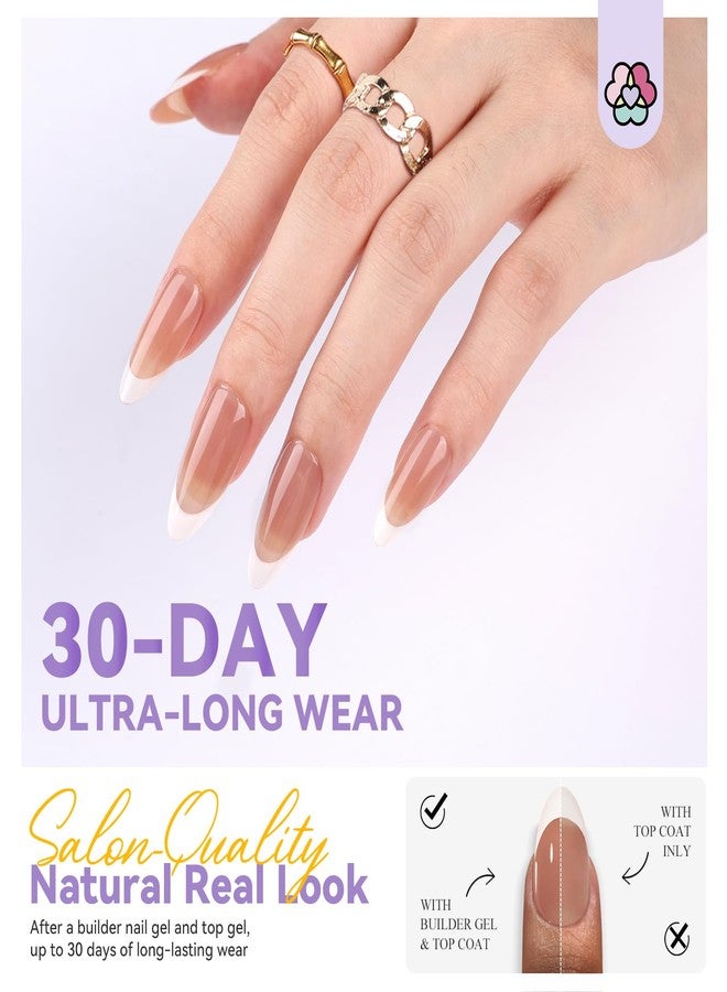 SAVILAND Press On Nails For Women: 4-In-1 French Tip Press On Nails Acrylic 15 Sizes Press On Nails Almond Medium Strong Nail Glue for Press Ons U V Light Nail Glue Remover A-F Primer French Tip Tool - Image 5